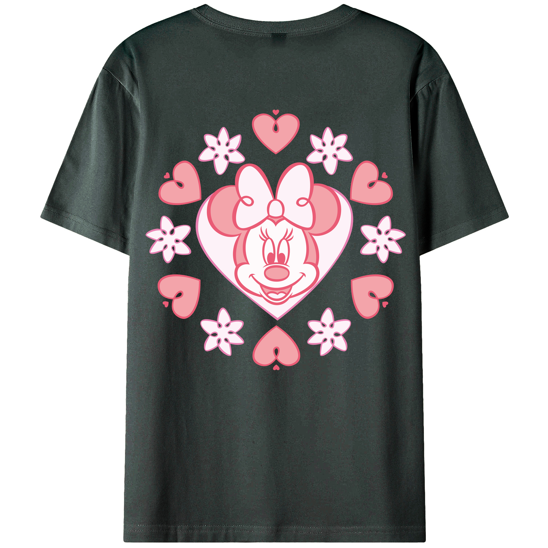 ミッキーマウス Mickey Mouse 綿100％ メンズ半袖Tシャツ（バックプリント） 通気性